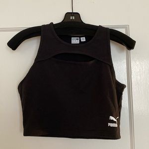 Cropped puma workout top